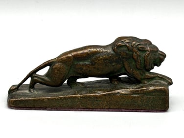 Small Lion Bronze Paperweight