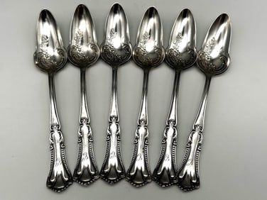 (6) William Rogers A.1 Silver Plate Grapefruit Spoons
