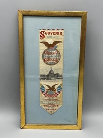 Souvenir Of World's Columbian Exposition 1893 by Thomas Stevens Silk Woven Book Mark