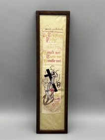 Templars Pledge Silk Bookmark Framed