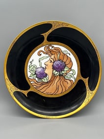 1912 Art Nouveau Canton Charger Plate
