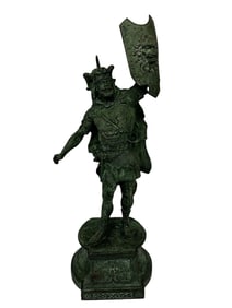 Bronzed Spelter Norse Viking Statue