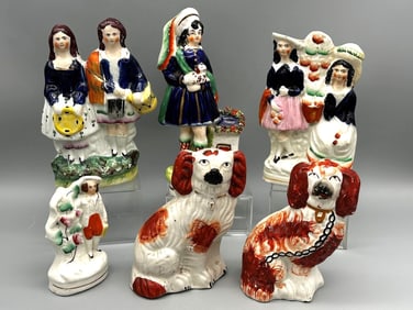 (6) Staffordshire Porcelain Figurines