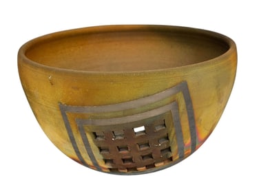 Barry Bernstein Raku Pottery Bowl
