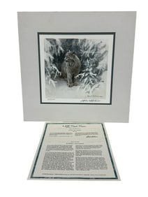 Robert Bateman S/N Lithograph "Lynx in Snow"