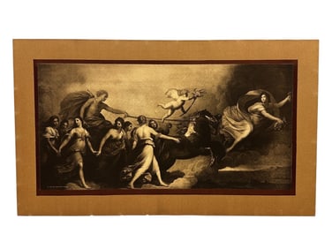 L'Aurora Guido Reni Early Lithograph Printed Johnson Gordon
