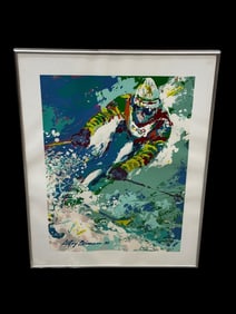 Leroy Nieman Print "Downhill Skier" 1980