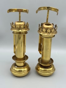 Pair Brass Pullman Train Lights