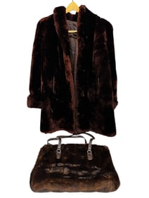 Donna Salyers Faux Purse and The Higbees Co. Fur Salon Cleveland, Ohio Coat