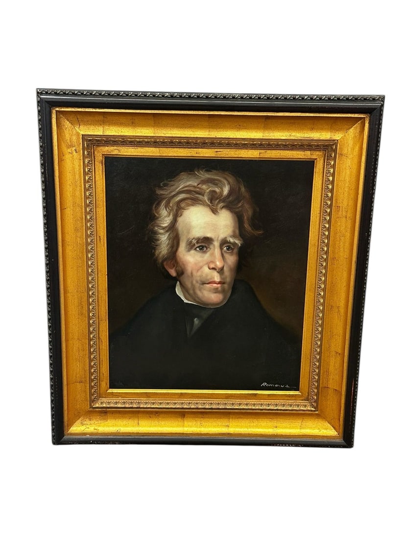 President Andrew Jackson Later Oil Painting by Romanus (1 of 3)