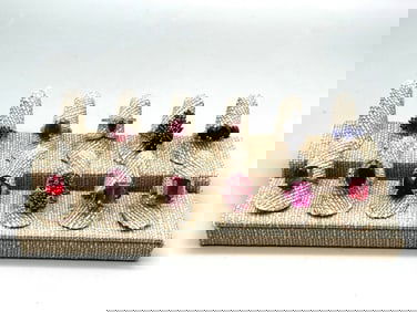 (11) Group of Sterling Silver, Rubies, and Sapphires Rings