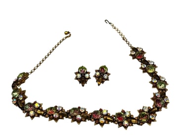 Florenza Costume Jewelry Suite Necklaces and Earrings Set