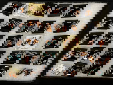 (26) Pairs Matisse, Renoir, Copper, Enamel Earrings