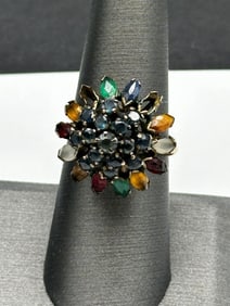 14k Gold Filled Ring Cathedral Setting With Gemstones