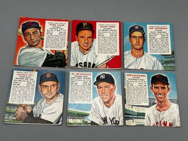 (6) 1953, 1954 Redman Baseball Cards