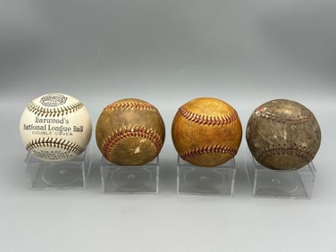 (4) Vintage Major League Baseballs