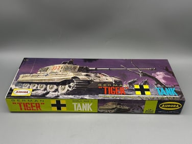 Aurora German Tiger WWII Tank Plastic Assembly Kit 1/4 Model New in Box