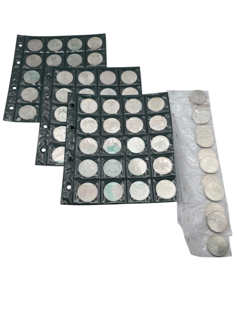 (3) Complete Sets 24 Each Munich Olympic Games Error Series I Inscription Deutschland: (3) Complete Sets 24 Each Munich Olympic Games Error Series I Inscription Deutschland: Each set has 6 coins with 4 different mints of FDGJ. These are the error coins with the inscription word Deutschl