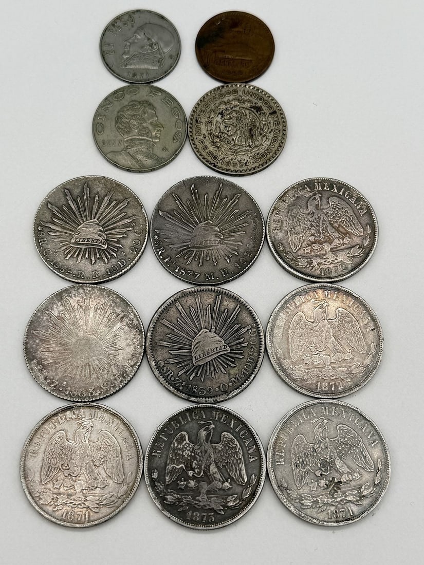 Group of Mexico Silver Pesos (1 of 6)