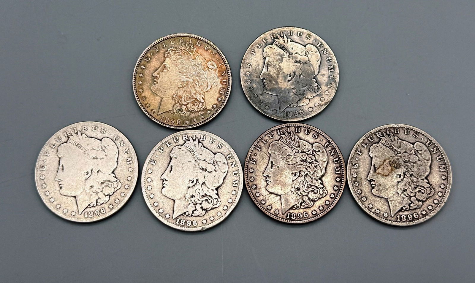 Group of (6) 1896 Morgan Silver Dollars (1 of 2)