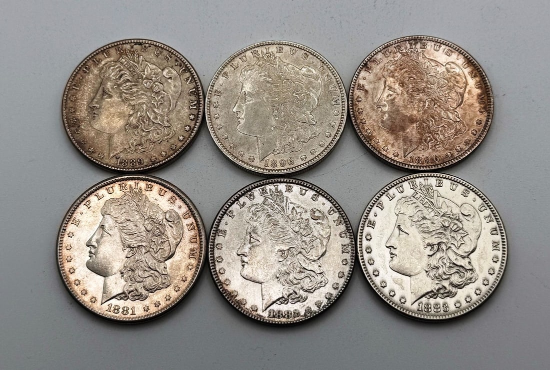 Group of (6) Morgan Silver Dollars (1 of 2)