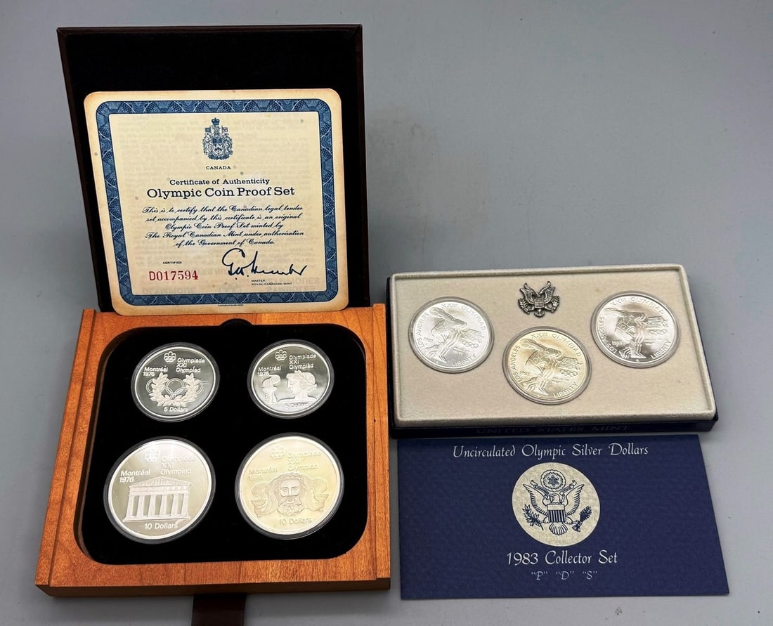 (2) Silver Olympic Coin Sets (1 of 4)