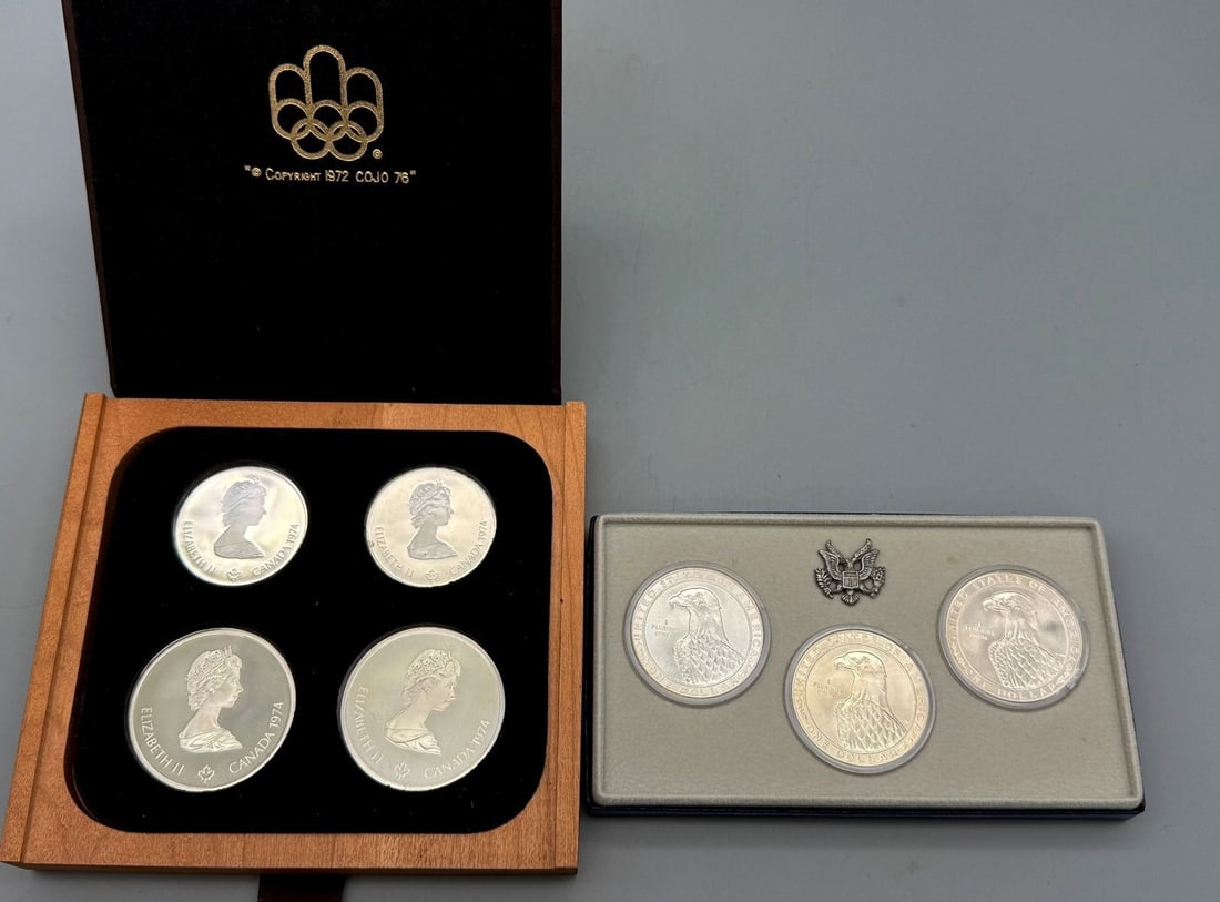 (2) Silver Olympic Coin Sets - 2