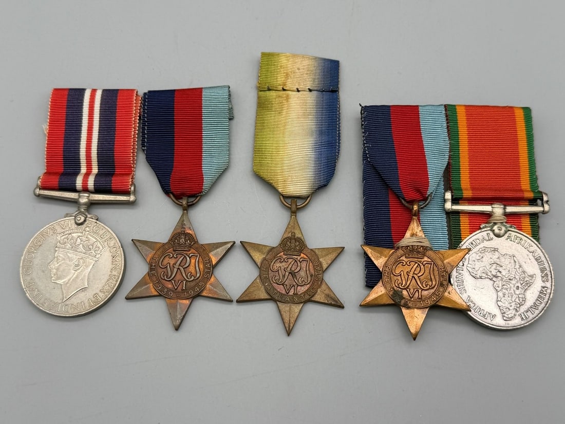 (5) World War II British, Africa Medals (1 of 10)