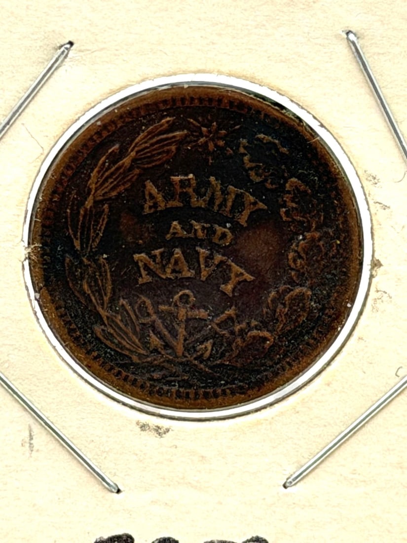 1860-1870 Civil War Token Army Navy: 1860-1870 Civil War Token Army Navy