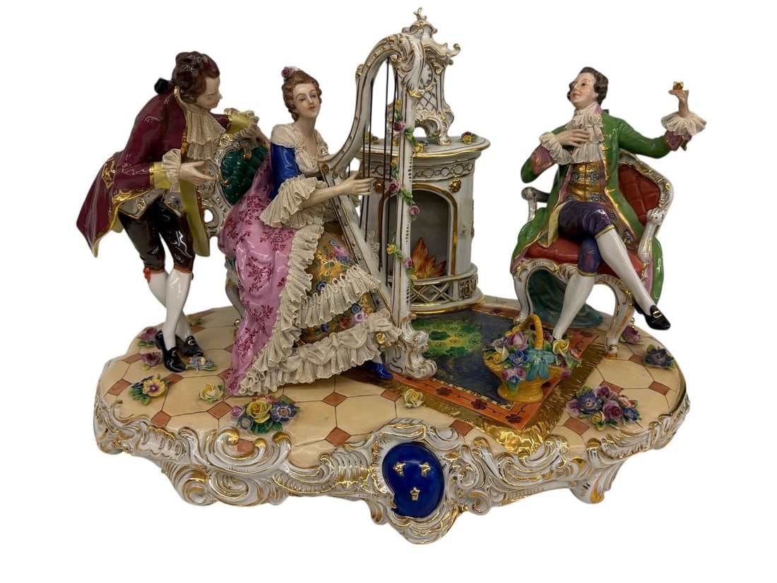 Volkstedt Dresden La Belle ?poque Figural Group (1 of 15)