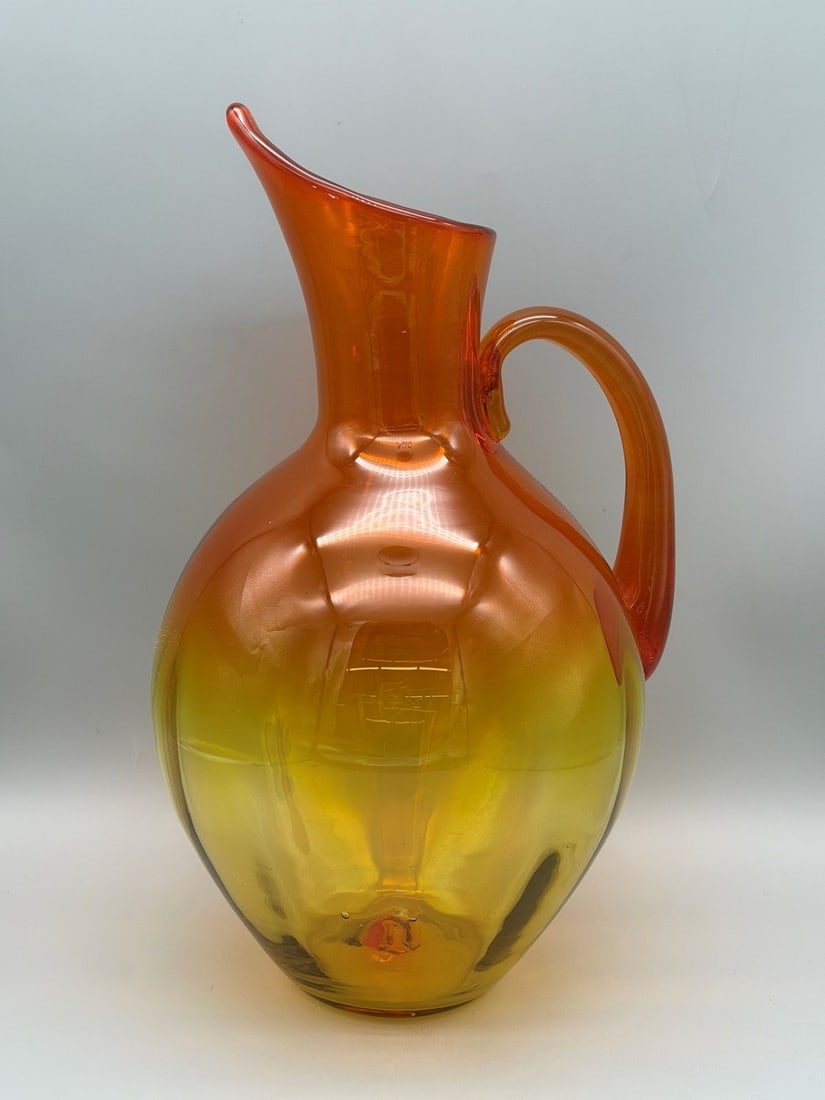 Blenko Glass Tall Amberina Pitcher (1 of 4)
