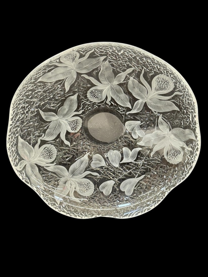 Crystal Signed Shallow Center Bowl (1 of 5)