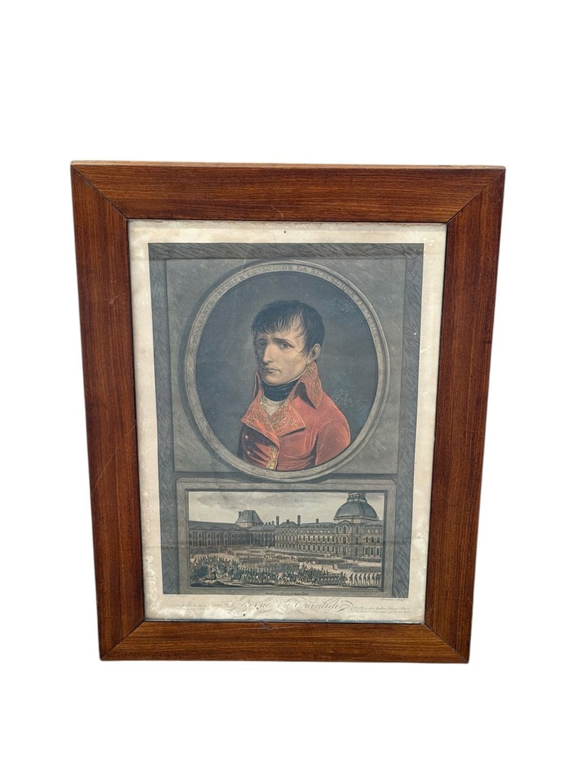 Charles Levachez 1802-04 Napoleon Copper Engraving Hand Colored as The First Consul of France (1 of 4)