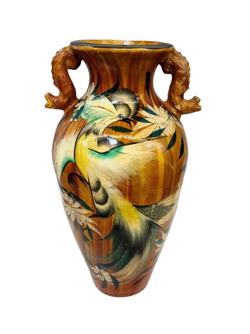 Pottery Vase with Bird Decoration - 2