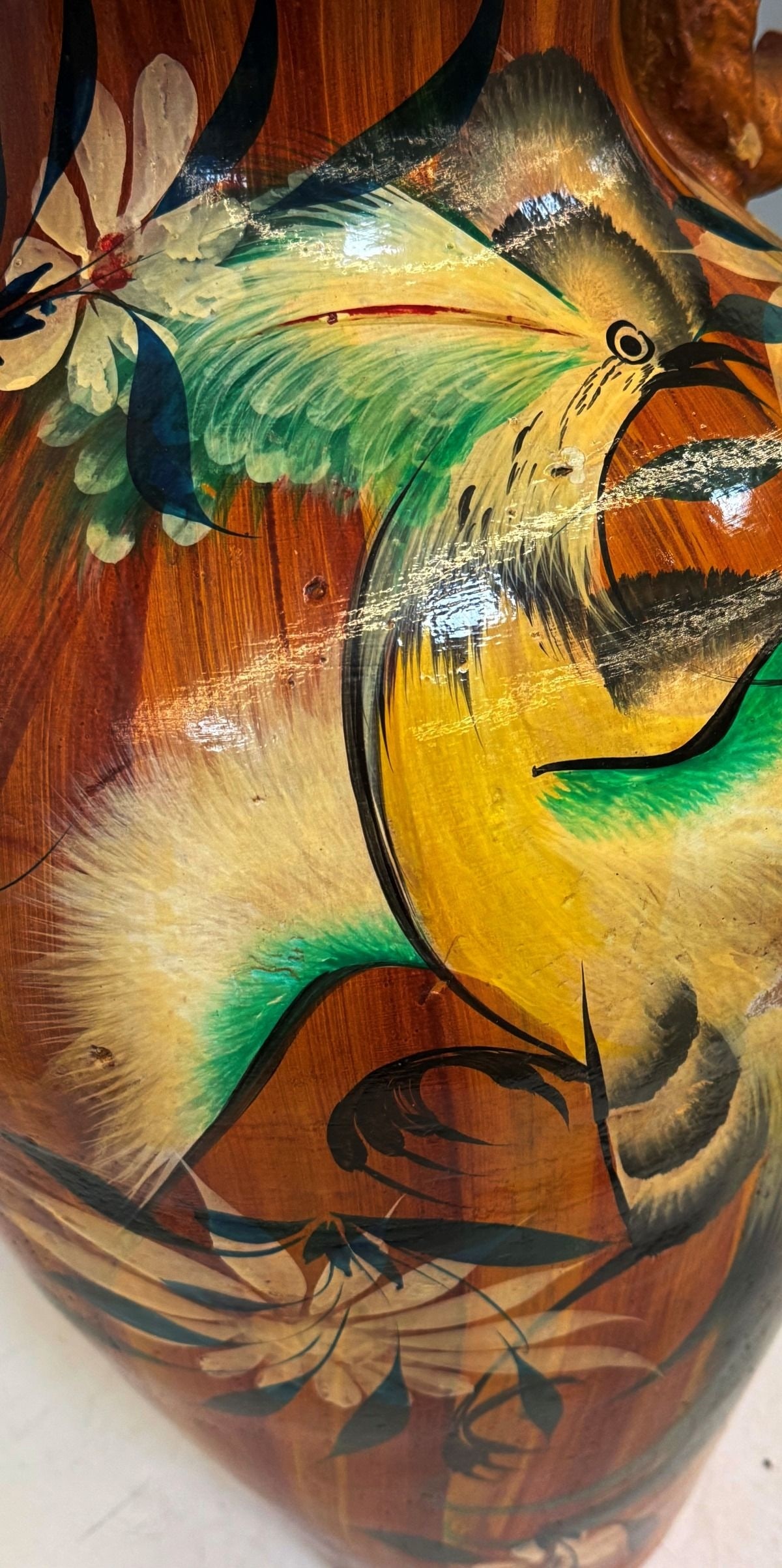 Pottery Vase with Bird Decoration - 3