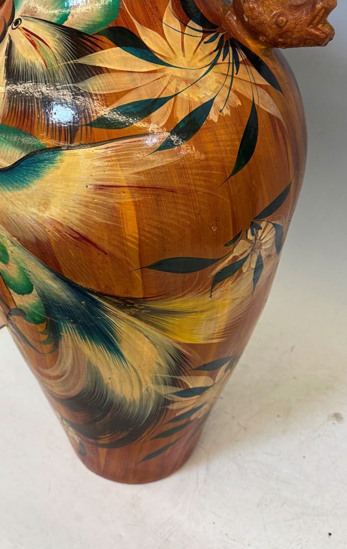 Pottery Vase with Bird Decoration - 6