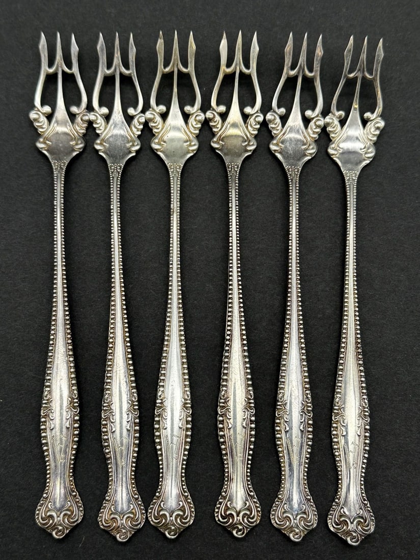 (6) Towle Canterbury Sterling Silver Cocktail Forks (1 of 4)