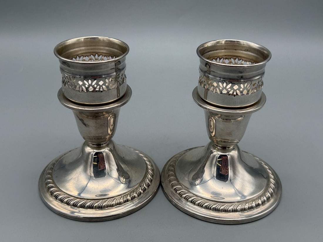 Newport Weighted Sterling Silver Candlesticks (1 of 3)
