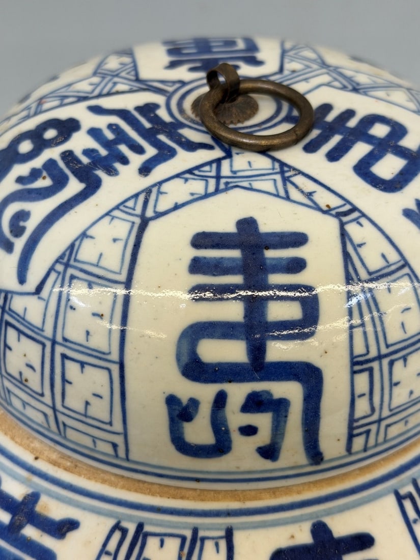 Lidded Chinese Export Ginger Jar - 3