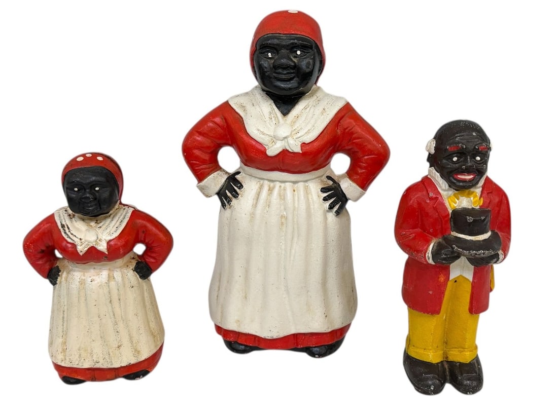 (3) Cast Iron Black Americana Still Banks (1 of 2)