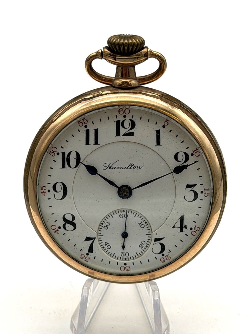 1909 Hamilton Gold Filled Pocket Watch (1 of 4)