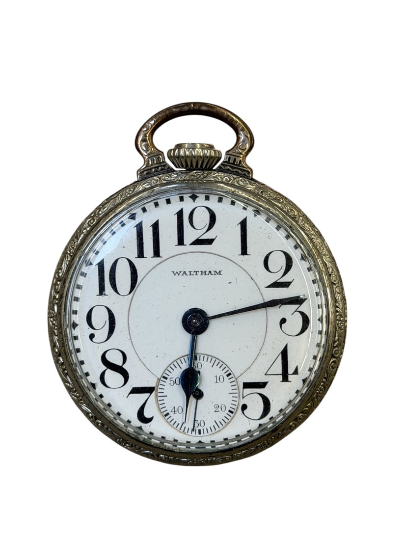 Waltham Crescent St. 21 Jewel Gold Filled Pocket Watch: Waltham Crescent St. 21 Jewel Pocket Watch: Railroad grade, 5 position, 16s, 21 jewel.