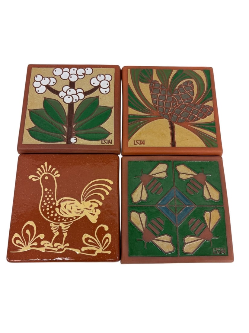 (4) Decorative Tiles: Liberty Craftworks, Robin Bowman (1 of 3)