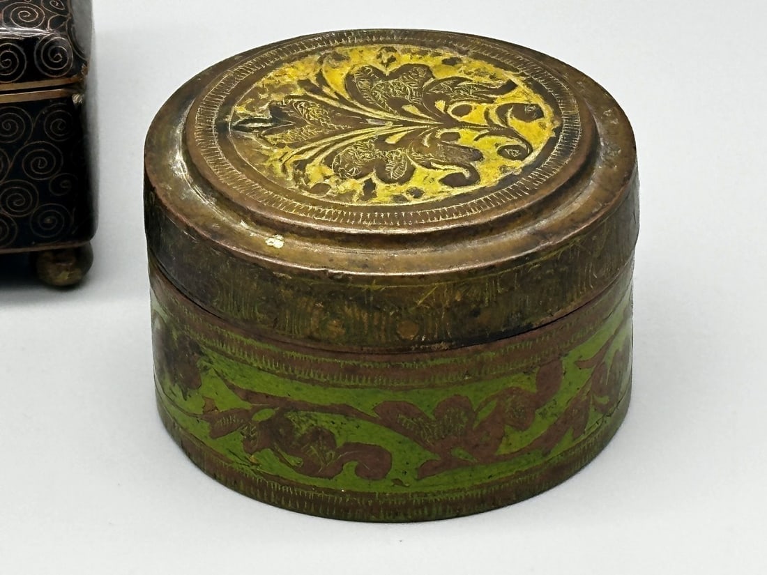 (3) Cloisonne Small Boxes - 4