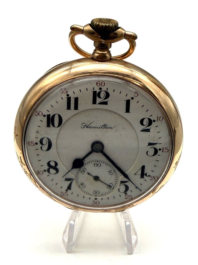 1913 Hamilton Gold Filled Pocket Watch (1 of 4)