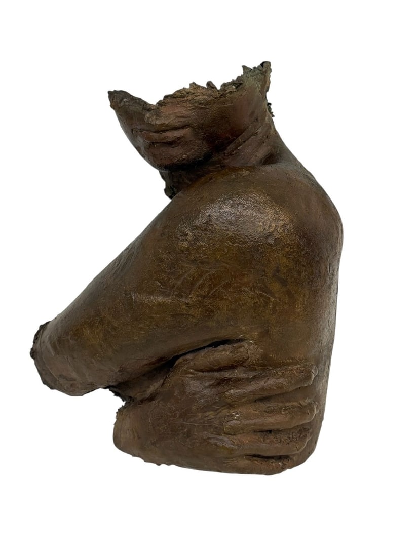 Contemporary Bronze Torso Sculpture Signed (1 of 6)
