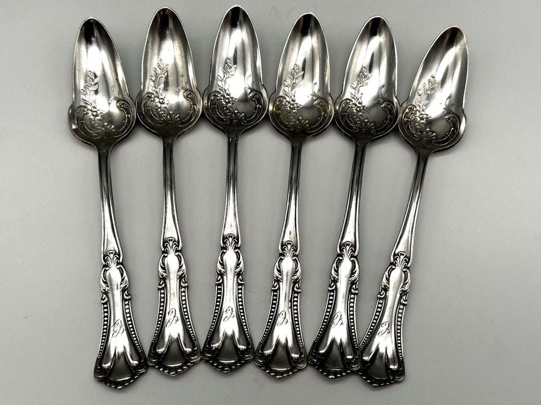 (6) William Rogers A.1 Silver Plate Grapefruit Spoons (1 of 4)