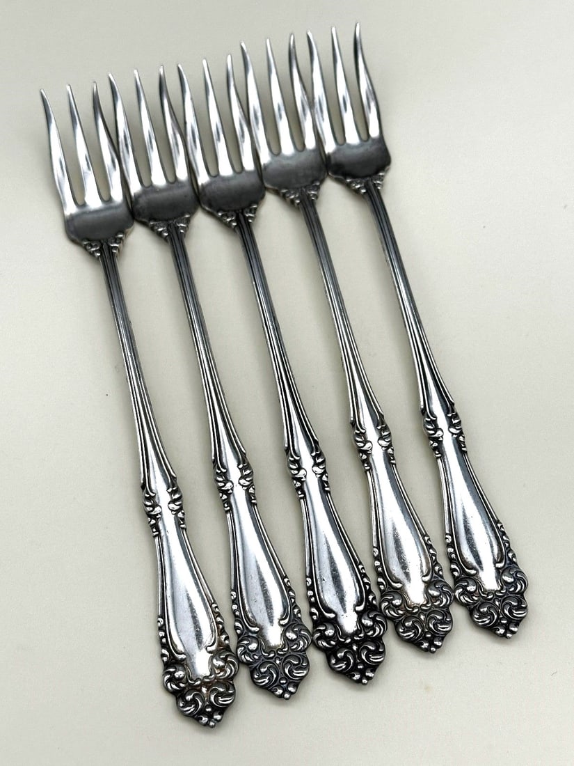 (5) Holmes and Edwards Silver Plate Cocktail Forks 1904 "Imperial": (5) Holmes and Edwards Silver Plate Cocktail Forks 1904 "Imperial"