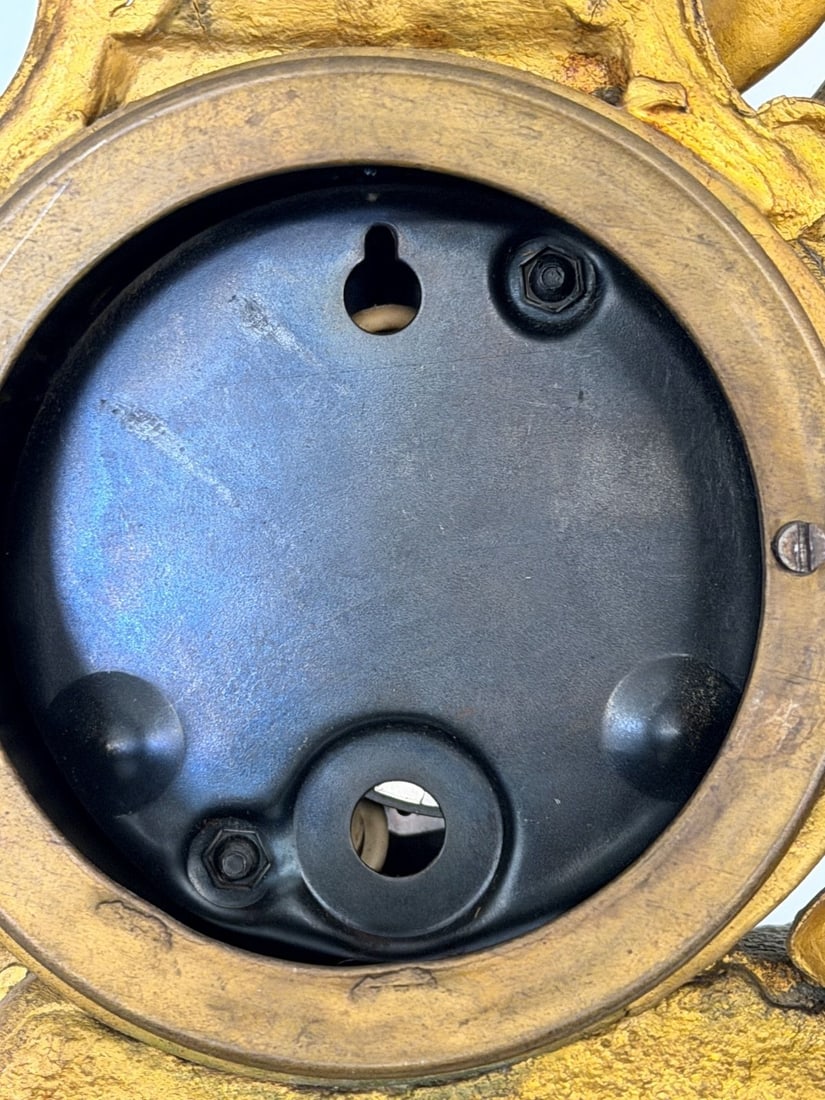 French Gilt Figural Mantle Clock - 6