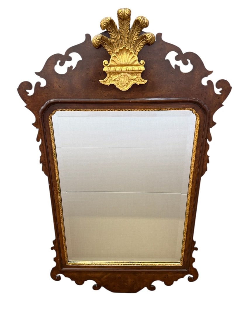 Chippendale Style Friedman Bros. Hallway Mirror: Chippendale Style Friedman Bros. Hallway Mirror: From Williamsburg Looking Glass, measures 28.5 x 47".